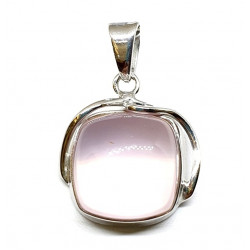 Sterling Silver Rose Quartz Pendant