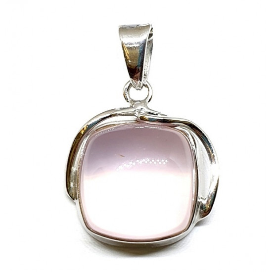 Sterling Silver Rose Quartz Pendant