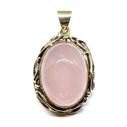 Sterling Silver Rose Quartz Pendant