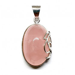 Sterling Silver Rose Quartz Pendant
