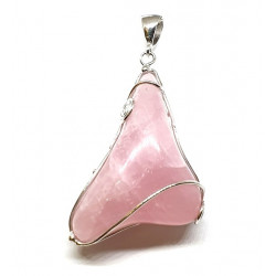 Sterling Silver Rose Quartz Pendant