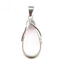 Sterling Silver Rose Quartz Pendant
