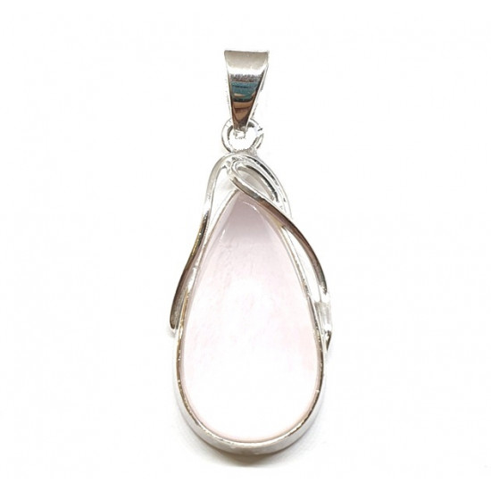 Sterling Silver Rose Quartz Pendant