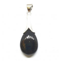 Sterling Silver Black Onyx Pendant P38-00