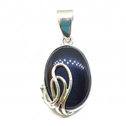 Sterling Silver Black Onyx Pendant P44-68
