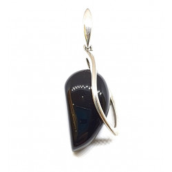 Sterling Silver Black Onyx Pendant P42-01