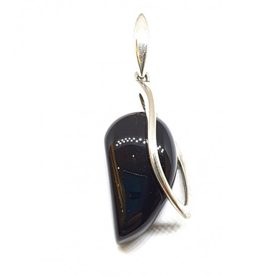 Sterling Silver Black Onyx Pendant P42-01