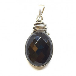 Sterling Silver Onyx Pendant P112-68