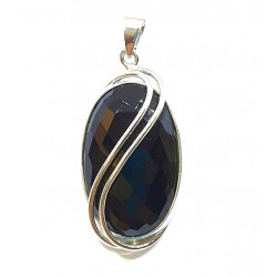 Sterling Silver Black Onyx Pendant P126-68