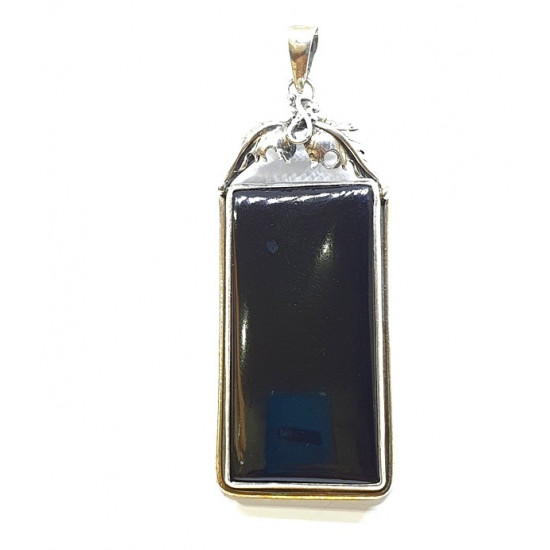 Sterling Silver Black Onyx Pendant P214-68
