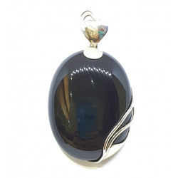 Sterling Silver Black Onyx Pendant P236-68