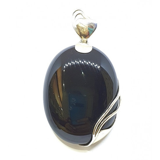 Sterling Silver Black Onyx Pendant P236-68