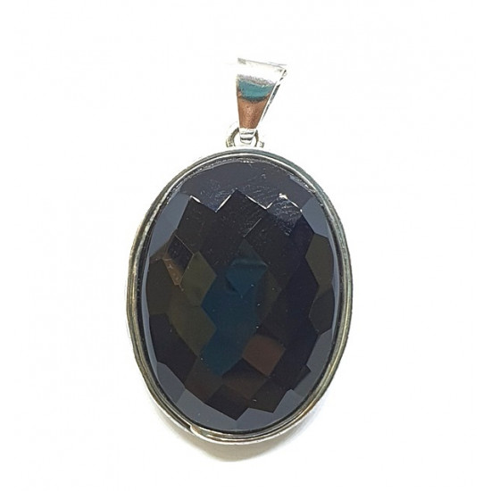 Sterling Silver Black Onyx Pendant P120-68