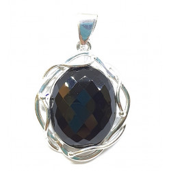 Sterling Silver Black Onyx Pendant P96-68