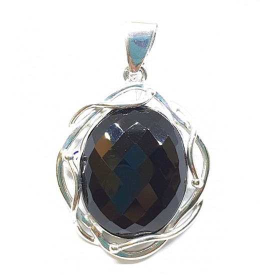 Sterling Silver Black Onyx Pendant P96-68
