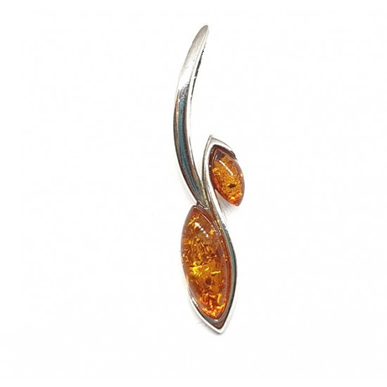 Sterling Silver Amber Pendant P30-06