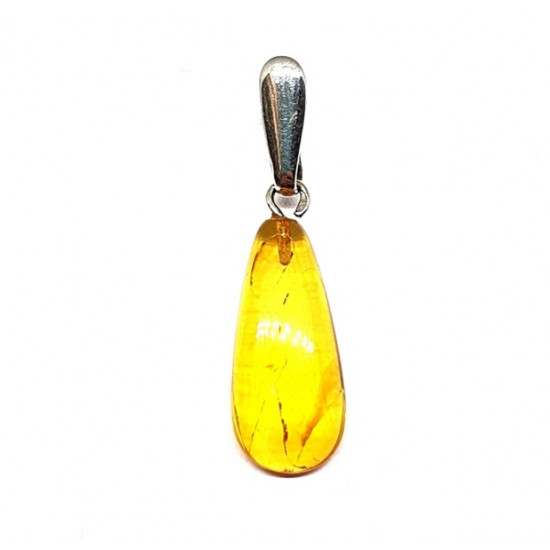 Sterling Silver Amber Pendant P10-01