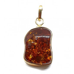 Vermeil Amber Pendant