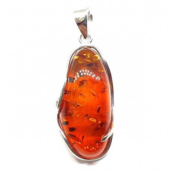 Sterling Silver Amber Pendant P130-99