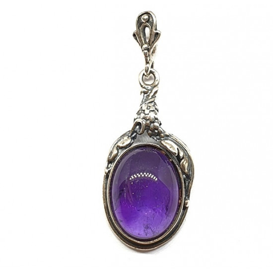 Sterling Silver Amethyst Pendant P46-01