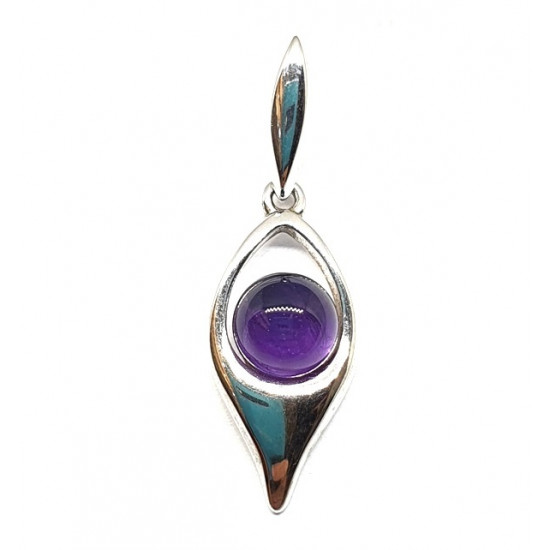 Sterling Silver Amethyst Pendant P22-02