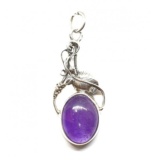 Sterling Silver Amethyst Pendant P142-68