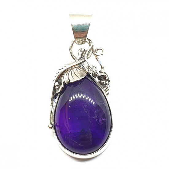 Sterling Silver Amethyst Pendant P114-68