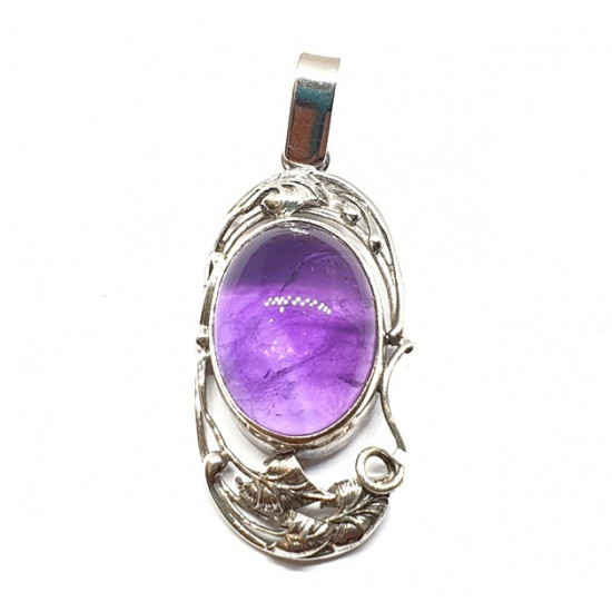 Sterling Silver Amethyst Pendant P130-68
