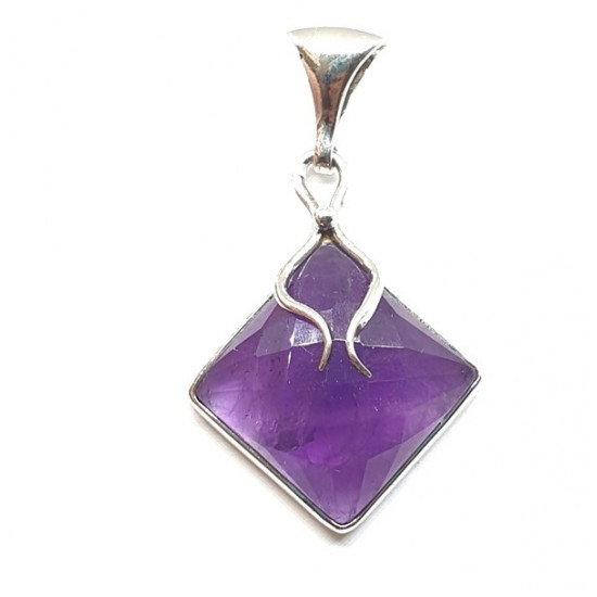Sterling Silver Amethyst Pendant P96-68