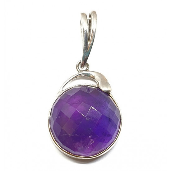 Sterling Silver Amethyst Pendant P116-68