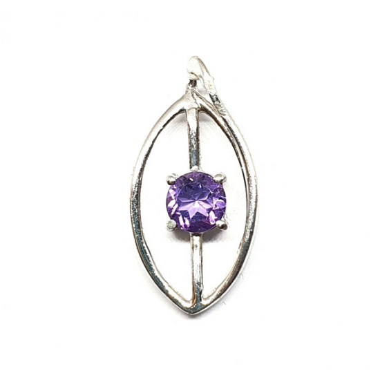 Sterling Silver Amethyst Pendant PF-55