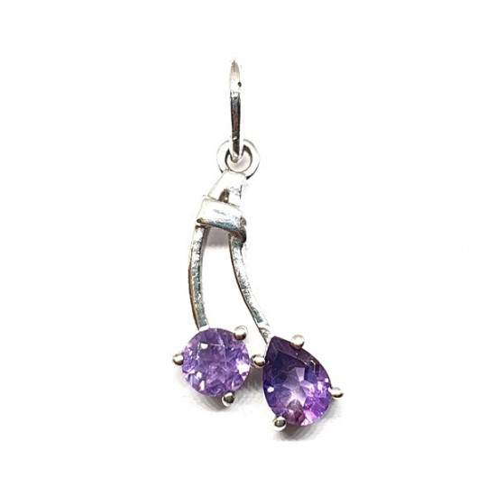 Sterling Silver Amethyst Pendant PF-45