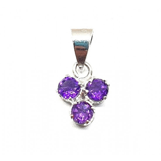 Sterling Silver Amethyst Pendant PF-04