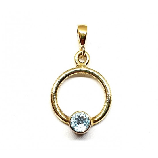 Vermeil Blue Topaz Pendant