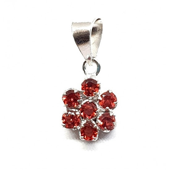 Sterling Silver Garnet Pendant PF-14