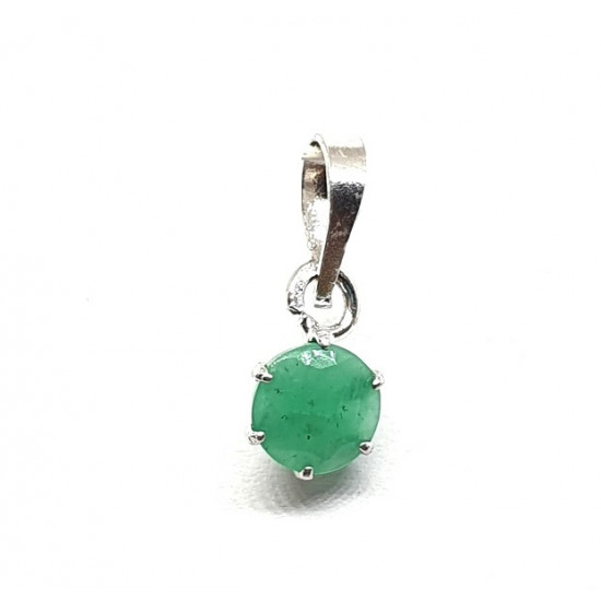 Sterling Silver Emerald Pendant PF-23