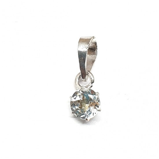 Sterling Silver Aquamarine Pendant PF-19