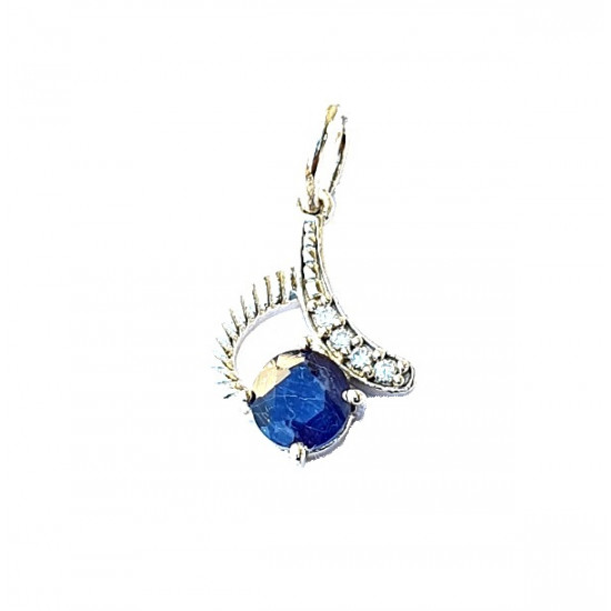 Sterling Silver Sapphire Pendant