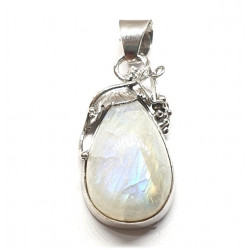 Sterling Silver Moonstone Pendant P128-28
