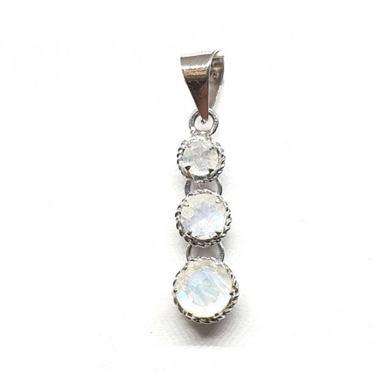 Sterling Silver Moonstone Pendant PF-56
