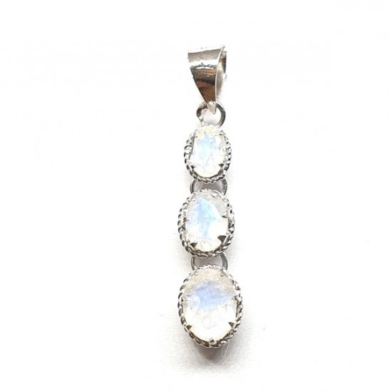 Sterling Silver Moonstone Pendant PF-57