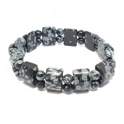 Snowflake Obsidian Tank Bracelet