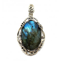 Sterling Silver Labradorite Pendant P82-68
