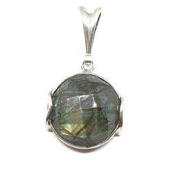 Sterling Silver Labradorite Pendant P112-68