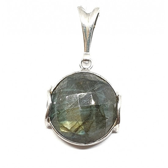 Sterling Silver Labradorite Pendant P112-68