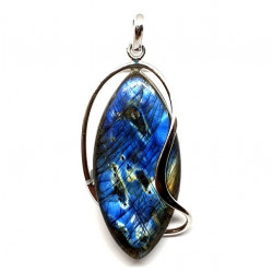 Sterling Silver Labradorite Pendant P296-68