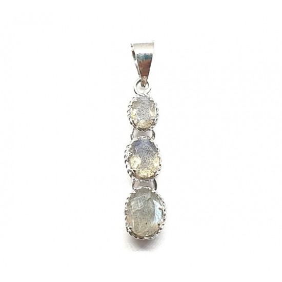 Sterling Silver Labradorite Pendant PF-57