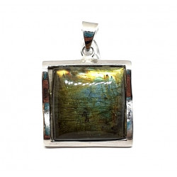 Sterling Silver Labradorite Pendant P182-68