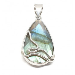 Sterling Silver Labradorite Pendant P84-68