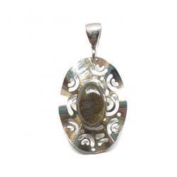 Sterling Silver Labradorite Pendant P32-00